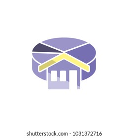 House Chart Logo Icon Design