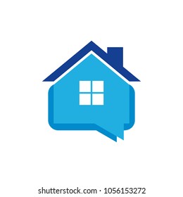 House Chat Logo Icon Design