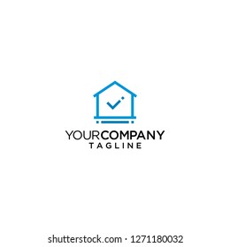 house check logo vector