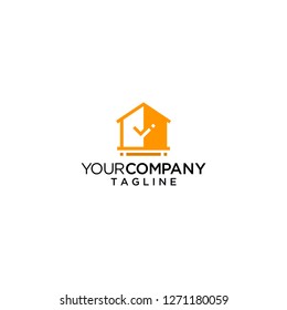 house check logo vector