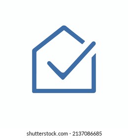 Línea vectorial del logotipo de House Check