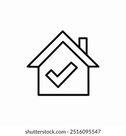 house check mark icon sign vector