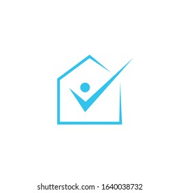 house check people logo vector icon illustration	