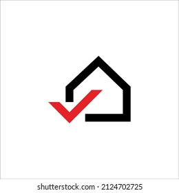 House Checklist Logo Template In White Background