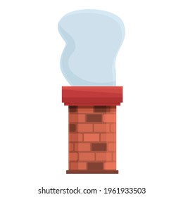 House chimney icon. Cartoon of House chimney vector icon for web design isolated on white background