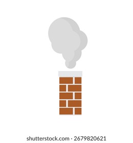 House chimney icon. Cartoon of House chimney vector icon for web design isolated on white background