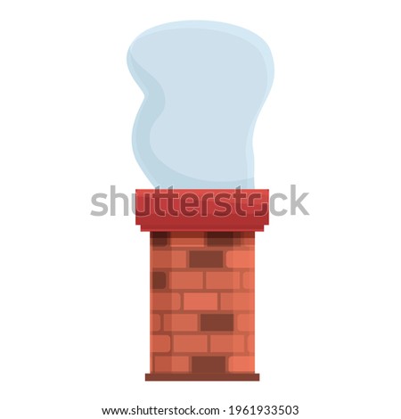 House chimney icon. Cartoon of House chimney vector icon for web design isolated on white background