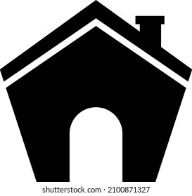 House with chimney illustration symbol icon