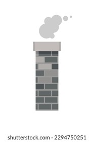 House chimney. Simple flat illustration.