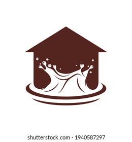 Ilustración vectorial del diseño del logotipo de Chocolate House, plantilla de diseño del logotipo de Creative Chocolate, iconos de símbolos