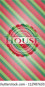 House christmas badge.