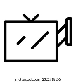 House cinema mount icon outline vector. Tv display. Television control