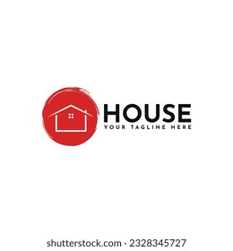 House Circle Logo Design Creative