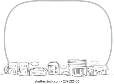 house in the city with background