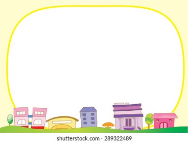 house in the city with background