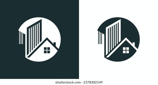 house city logo desgin with apartment concept modern  premium vector 