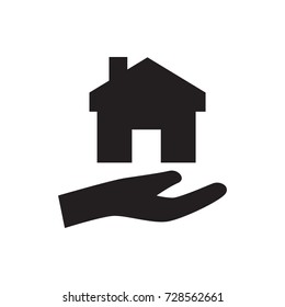 house clean icon vector isolated on white background