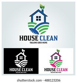 House Clean logo design template ,Vector illustration