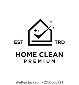 House clean logo icon design illustration template