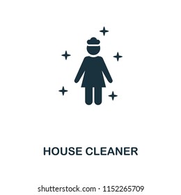 House Cleaner creative icon. Simple element illustration. House Cleaner concept symbol design from cleaning collection. Can be used for mobile and web design, apps, software, print.