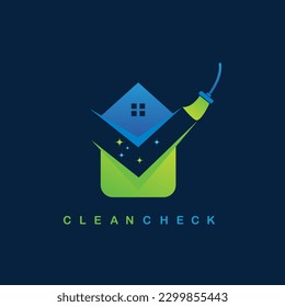 Hausreiniger-Symbol Vektorlogo-Design-Vorlage