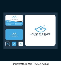 plantilla de diseño de logotipo de limpieza de casa