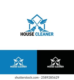 House cleaner logo design template