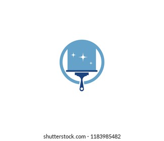 House cleaner logo vector template