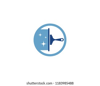 House cleaner logo vector template