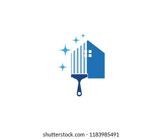 House cleaner logo vector template