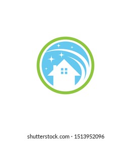 House cleaner logo vector template