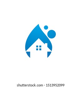 House cleaner logo vector template