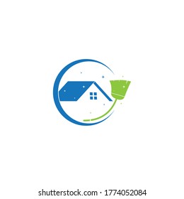 House cleaner logo vector template