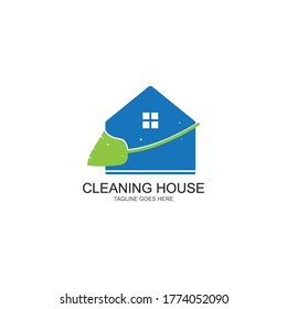 House cleaner logo vector template