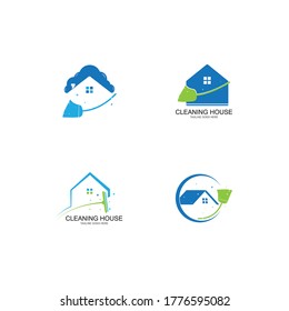 House cleaner logo vector template