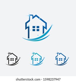 house cleaning icon or logo