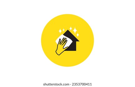 house cleaning icon Service Business home wash, clean, web button, vector illustration