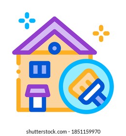 House Cleaning Icon Vector. Outline House Cleaning Sign. Isolated Contour Symbol Illustration
