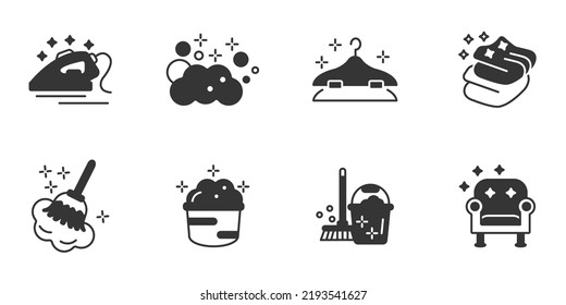 house cleaning icons set . house cleaning pack symbol vector elements for infographic web