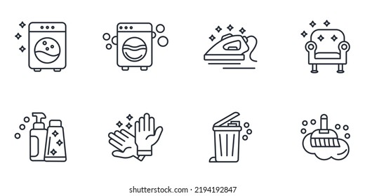 house cleaning icons set . house cleaning pack symbol vector elements for infographic web