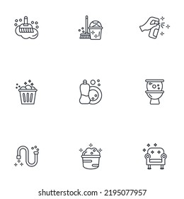 house cleaning icons set . house cleaning pack symbol vector elements for infographic web