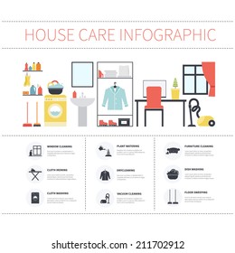 House cleaning infographic made in vector