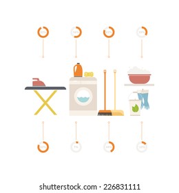 House cleaning infographic made in vector