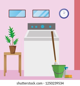 house cleaning laundry room