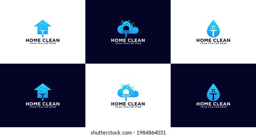 house cleaning logo collection vector