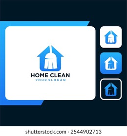 house cleaning logo design with maintenance and renovation