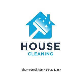 House Cleaning Logo Design Cleaning Service Stock Vector (Royalty Free ...