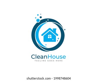 House Cleaning Logo Design Template. Vector