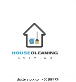 House cleaning logo design template