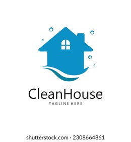 House Cleaning Logo Design. Vector Illustration with Minimalist Concept.